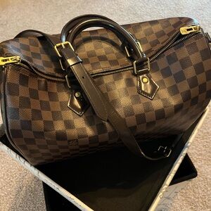 Louis Vuitton Speedy 35 Bandouliere Damier Ebene w/ Organizer